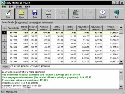 Early Mortgage Payoff 1.06 screenshot