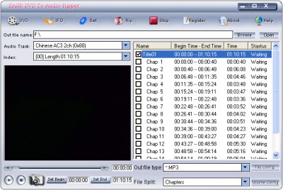 Ease DVD To Audio Ripper 2.00 screenshot