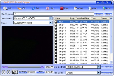 EASE DVD TO AVI Ripper 1.70.7 screenshot