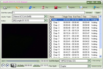 EASE DVD TO VCD Ripper 2.00 screenshot