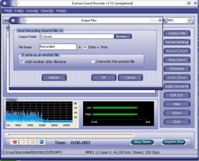 Eastsea Sound Recorder 3.50 screenshot