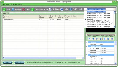 Eastsea Video Converter 3.70 screenshot