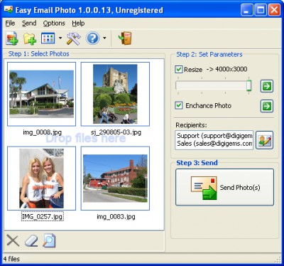 Easy Email Photos 1.1 screenshot