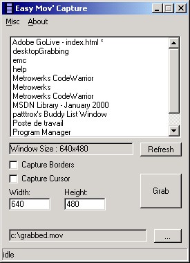 Easy Mov Capture 1.0 screenshot