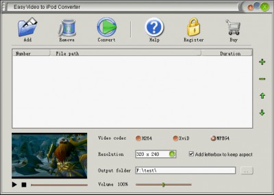 Easy Video to iPod Converter 1.5.10 screenshot