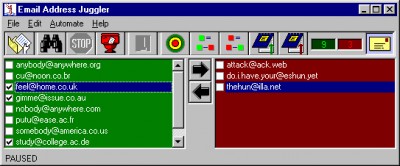 Email Address Juggler 2.75 screenshot