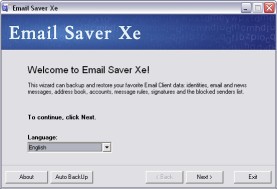 Email Saver Xe 1.7 screenshot