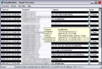EmailNotifier 1.6 screenshot