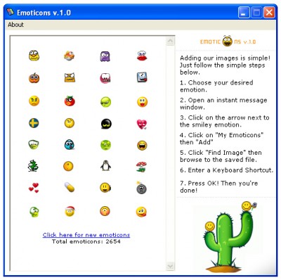 Emoticons 1.0 screenshot