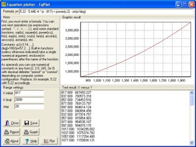 Equation graph plotter - EqPlot 1.2 screenshot
