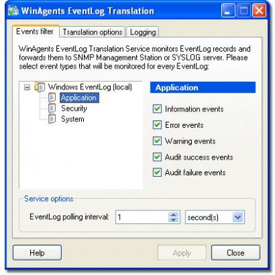 EventLog Translation Service 1.1 screenshot