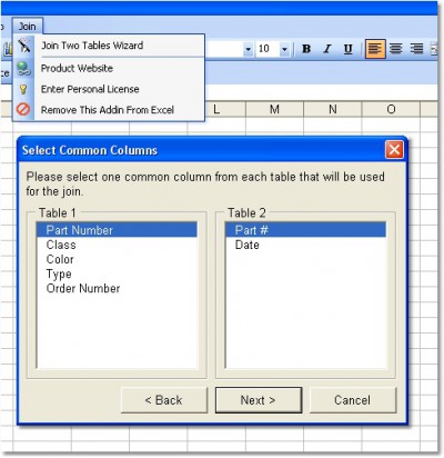 Excel Join (Merge, Match) Two Tables Software 7.0 screenshot