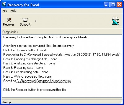 ExcelRecovery 3.0.409 screenshot