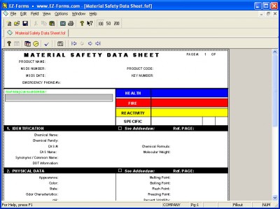 EZ-Forms-MSDS 5.50.ec.22 screenshot