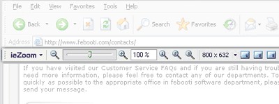 febooti ieZoom toolbar 1.5 screenshot