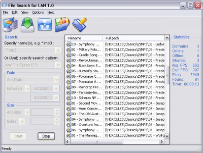 Files Search for LAN 1.0 screenshot