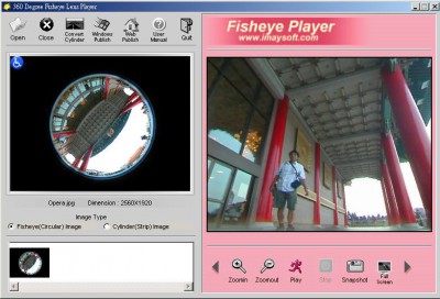 Fisheye Player 2.01 screenshot