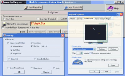 Flash Screensaver Maker Simple Version 6.1137 screenshot