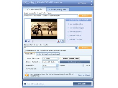 FLV to AVI Converter 4.0 screenshot