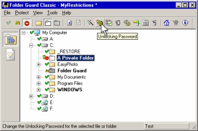 Folder Guard Classic Edition 7.5 screenshot