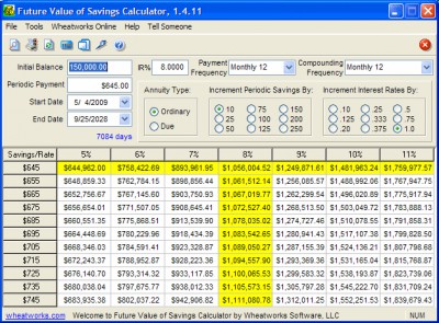Future Value of Savings Calculator 1.4.14 screenshot