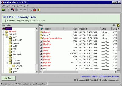 GetDataBack for NTFS 2.31 screenshot