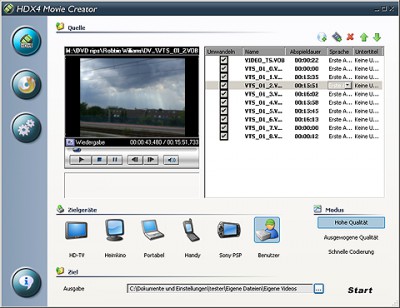 HDX4 Movie Creator 1.6.2.318 screenshot