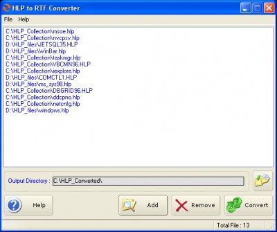 HLP to RTF Converter 3.9 screenshot