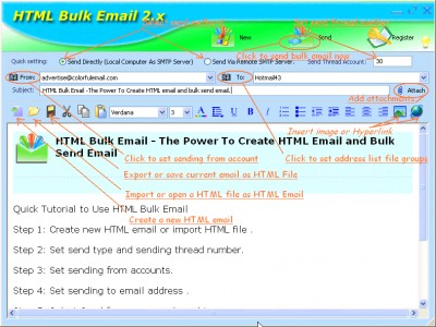 HTML Bulk Email 3.6 screenshot