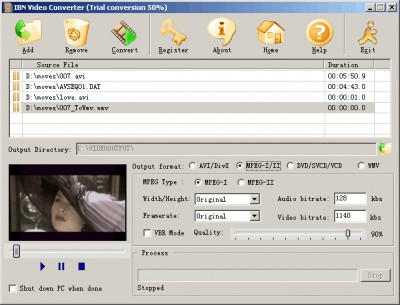 IBN Video Converter 2.3.2 screenshot