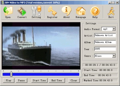 IBN Video to MP3 2.0.5 screenshot