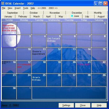 IDEAL Calendar 4.7 screenshot