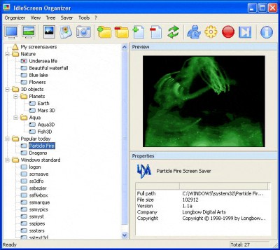IdleScreen Organizer 2.0 screenshot