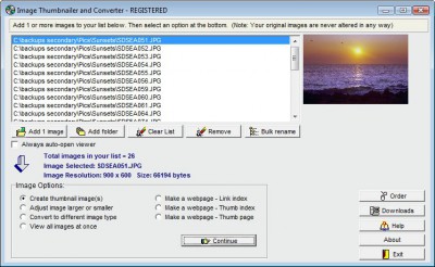 Image Thumbnailer and Converter 2.36f screenshot