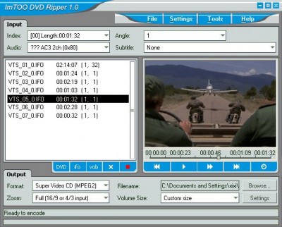 ImTOO DVD Ripper Platinum 4.0.88.092 screenshot