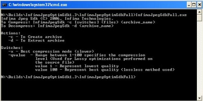 Infima Jpeg Compression SDK 1.3 screenshot
