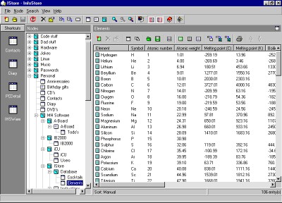 InfoStore 1.51 screenshot