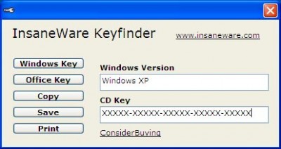 Insane Keyfinder 1.2 screenshot