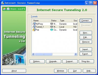 Internet Secure Tunneling 2.0.0.244 screenshot