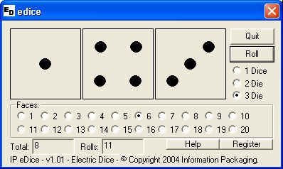 IP Electronic Dice 1.02 screenshot