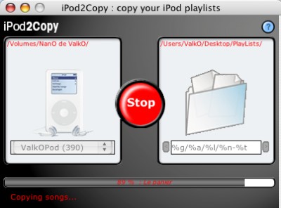 iPod2Copy 2.2.2 screenshot