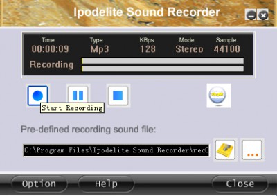 Ipodelite Sound Recorder 3.7 screenshot