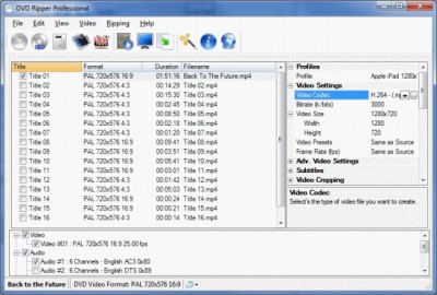 Jesterware DVD Ripper Professional 3.0 screenshot