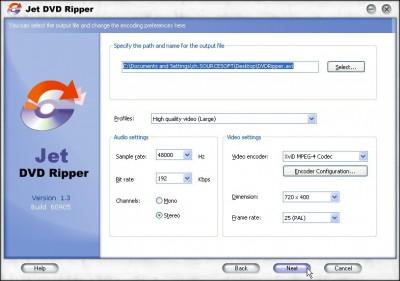 Jet DVD Ripper 1.4 screenshot