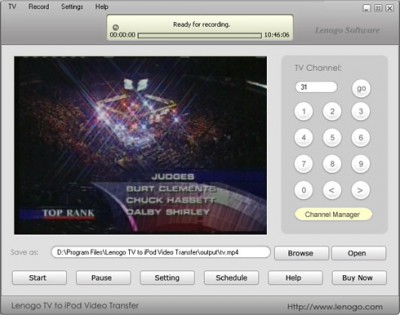 Lenogo TV to iPod Video Transfer 3.0 screenshot