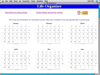 Life Organizer 1.0 screenshot