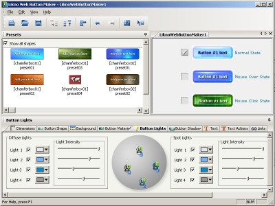Likno Web Button Maker 2.0.162 screenshot