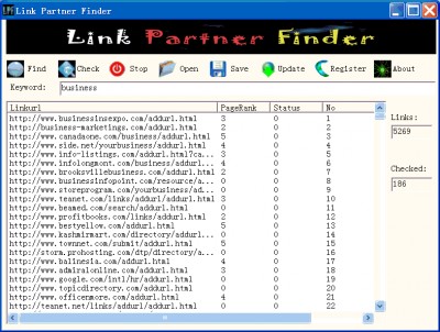 Link Partner Finder 1.5 screenshot