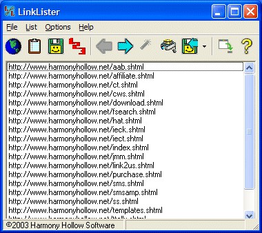 LinkLister 1.6 screenshot