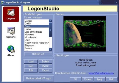 LogonStudio 1.0 screenshot